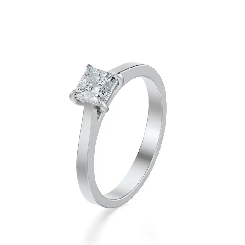 Pierścionek z białego złota z diamentem AJPZ_006